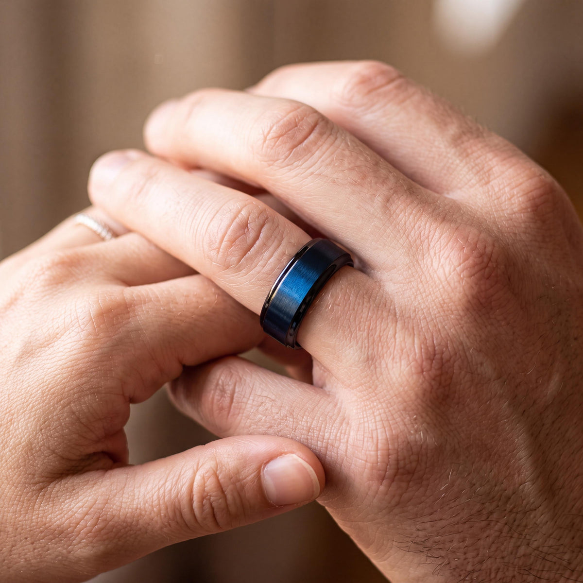 Tungsten Wedding Band,Mens Wedding Band Tungsten,Matching Wedding Bands,Womans Wedding Band Ring,Black Wedding Band Women,Dusty Blue Wedding