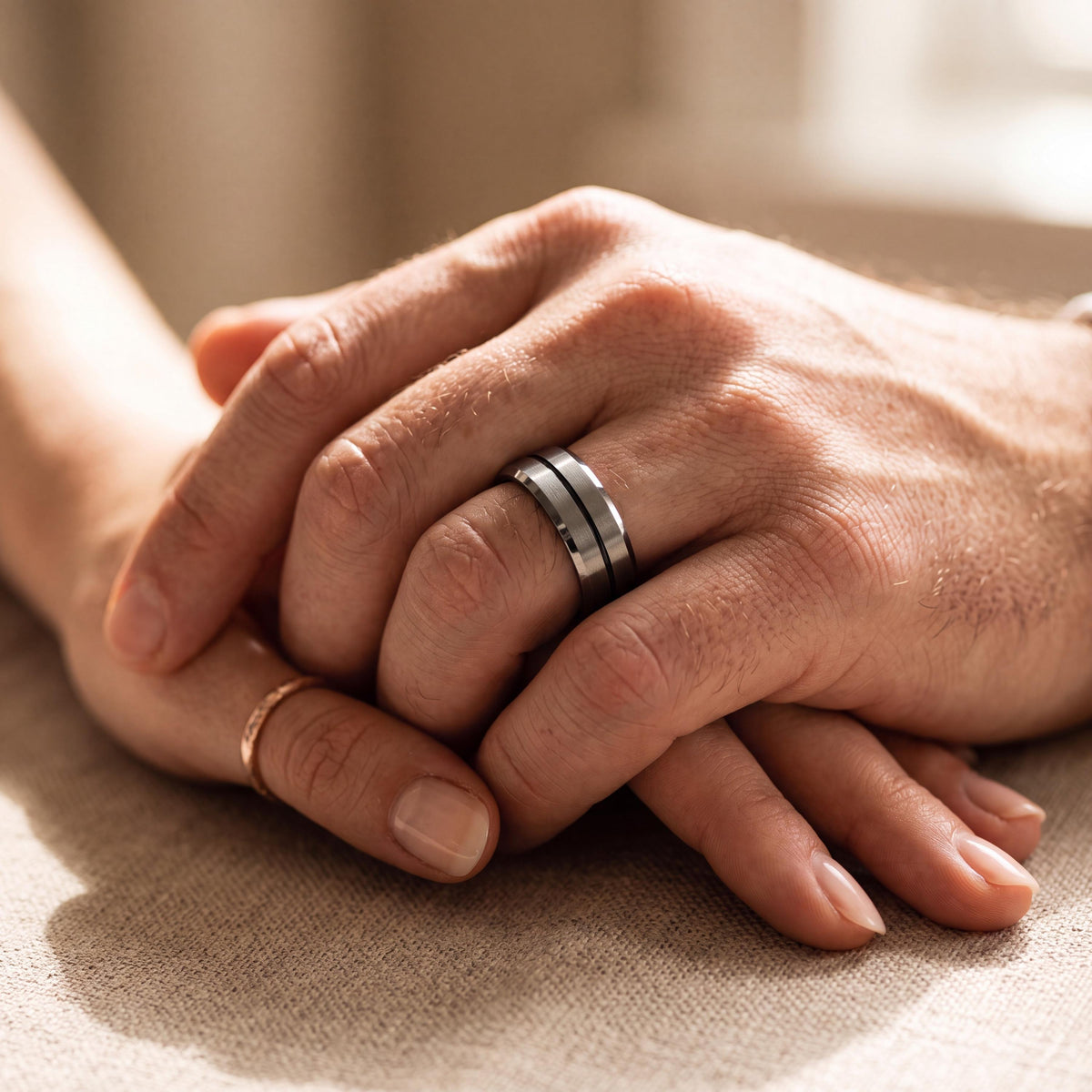 Wedding Bands,Mens Tungsten Wedding Band,Womens Wedding Bands,Thin Wedding Band,Grey,Black Embellished,Black and Silver Mens Wedding Band,10