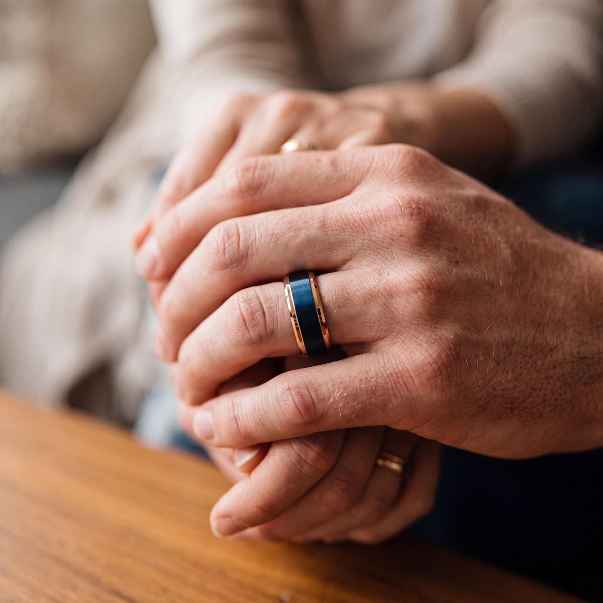 Tungsten Wedding Band,Mens Tungsten Wedding Band,Wedding Bands Women Unique,Male Wedding Band,Rose Gold Cursive Letters,Dusty Blue Wedding,8