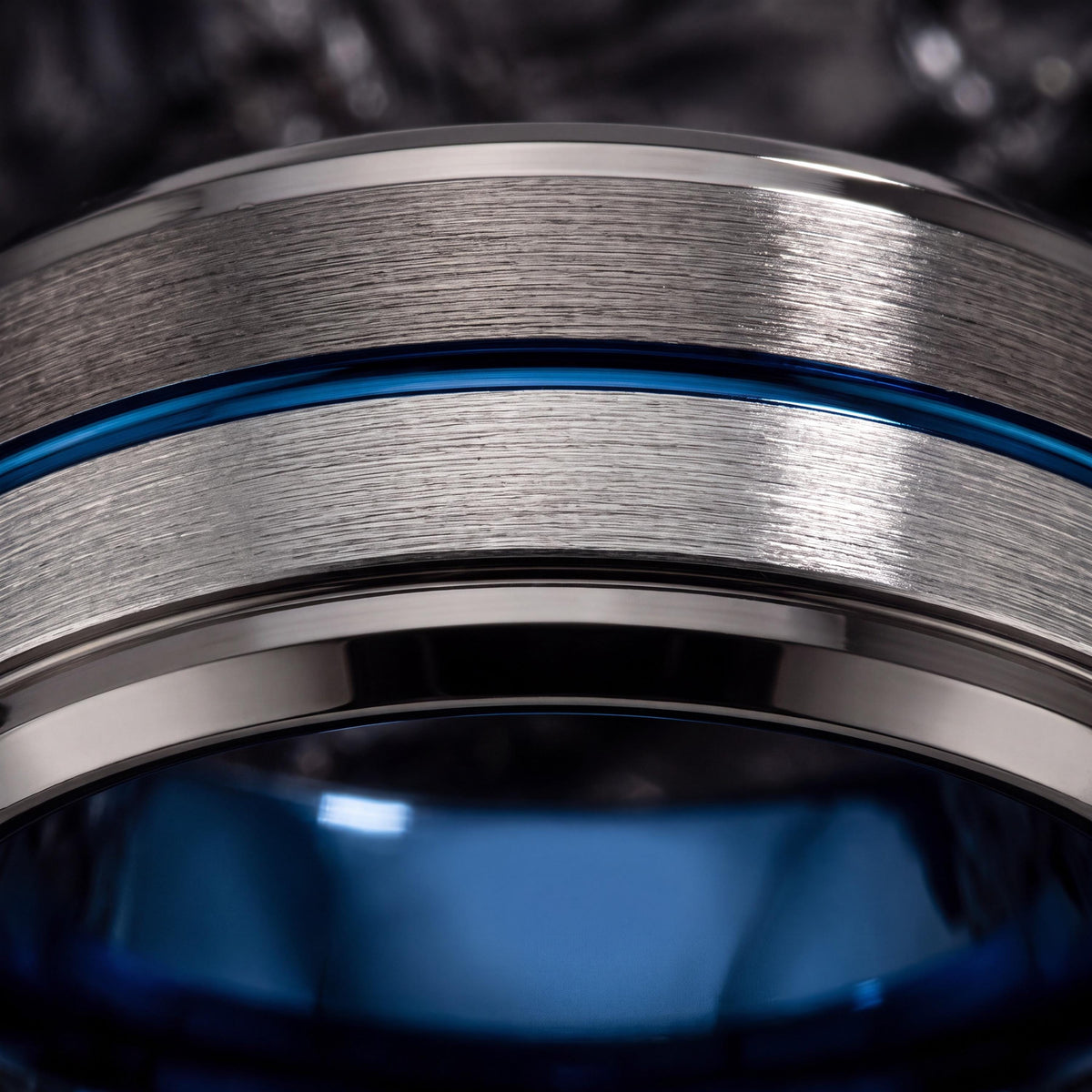 Mens Wedding Band,Tungsten Wedding Band,Wedding Bands Women,Mens Wedding Ring Unique,Gunmetal Men Wedding Band,Mens Ring Silver,Blue Rings,8