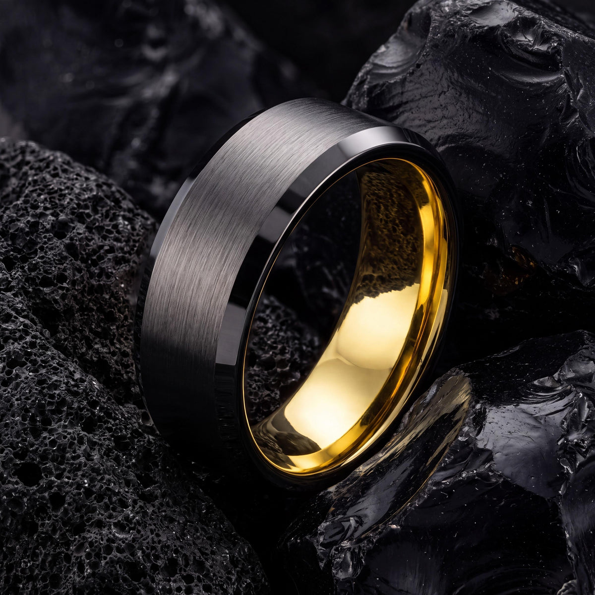 Tungsten Wedding Band,Mens Tungsten Wedding Band,Wedding Rings,Couples Wedding Rings,Male Wedding Band Gunmetal 8mm,Thin Gold Wedding Band,8