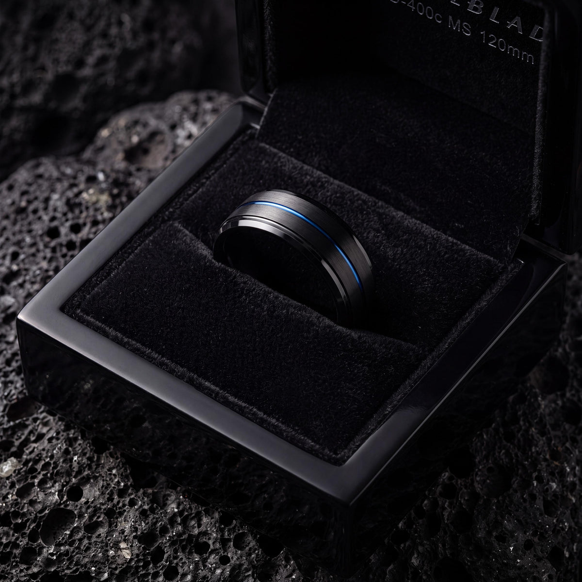 Tungsten Wedding Band,Mens Tungsten Wedding Band,Wedding Rings Women,Womens Comfort Fit Wedding Band,Black Wedding Ring,Dusty Blue Wedding,8