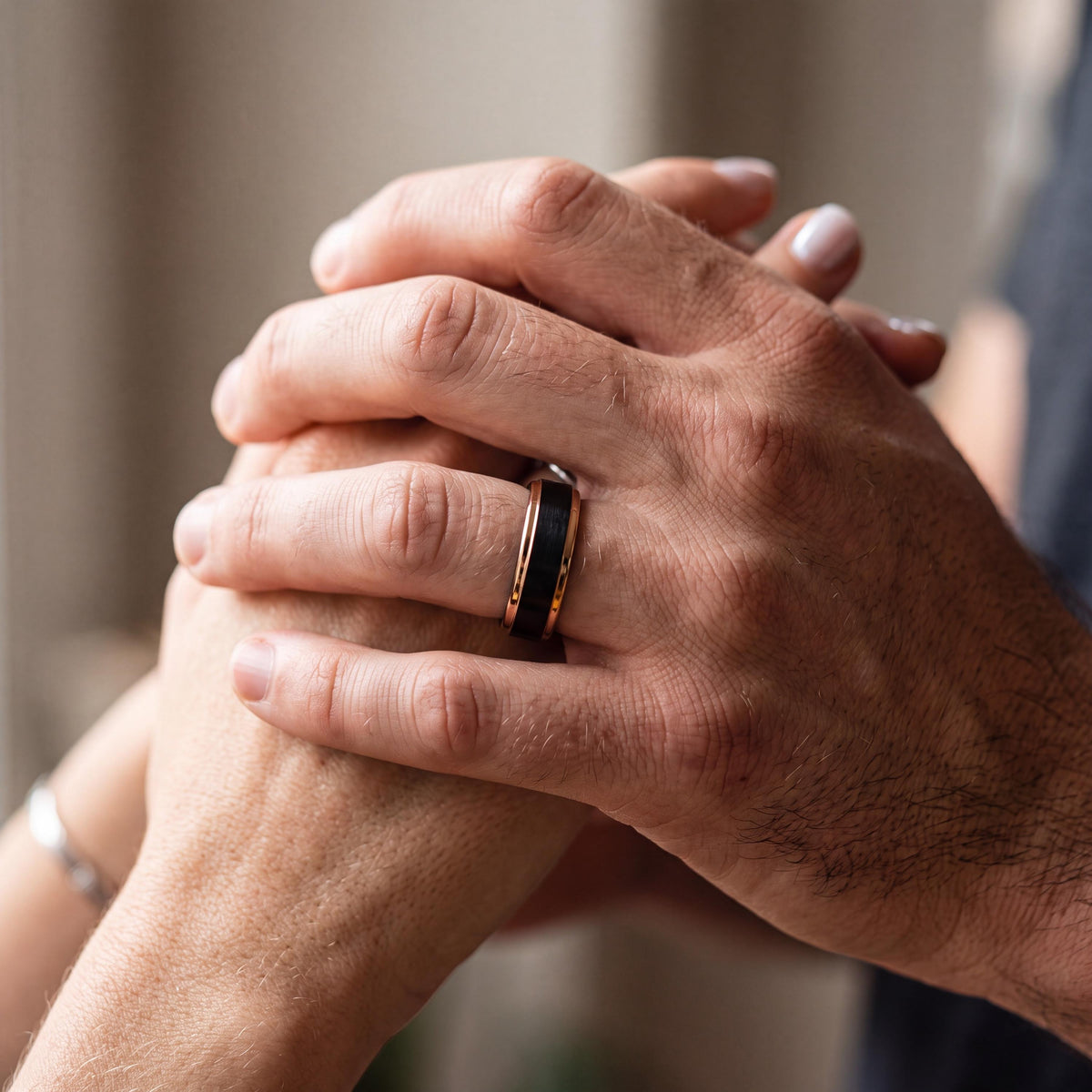 Unique Mens Wedding Band,Mens Thin Wedding Band,Black Rose Gold Wedding Band Tungsten,Rose Gold Mens Wedding Band,Mens Black Wedding Band,10