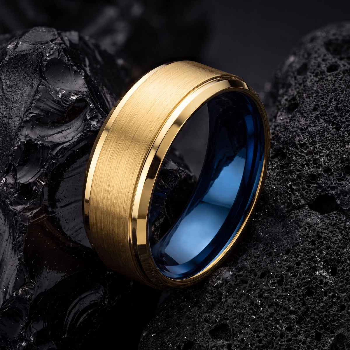Wedding Band,Mens Tungsten Wedding Band,Mens Wedding Band Unique,Wedding Band Tungsten Carbide,Wedding Band Set Yellow Gold,Blue Band Ring,1