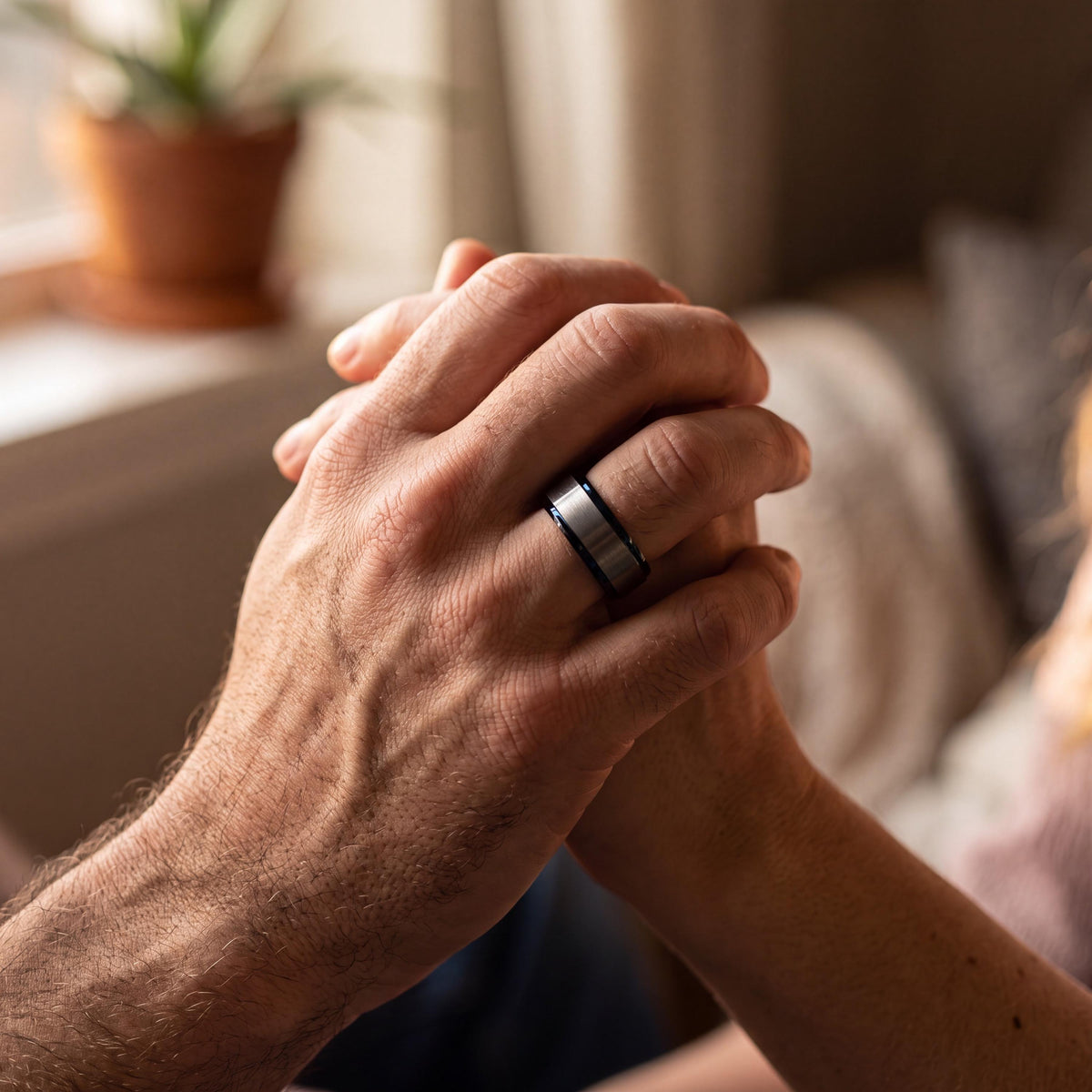 Mens Wedding Band,Tungsten Wedding Band,Curved Wedding Band,Wedding Band Mens,Engagement Ring Silver,Newly Wed Gifts Black,Blue Wedding Ring
