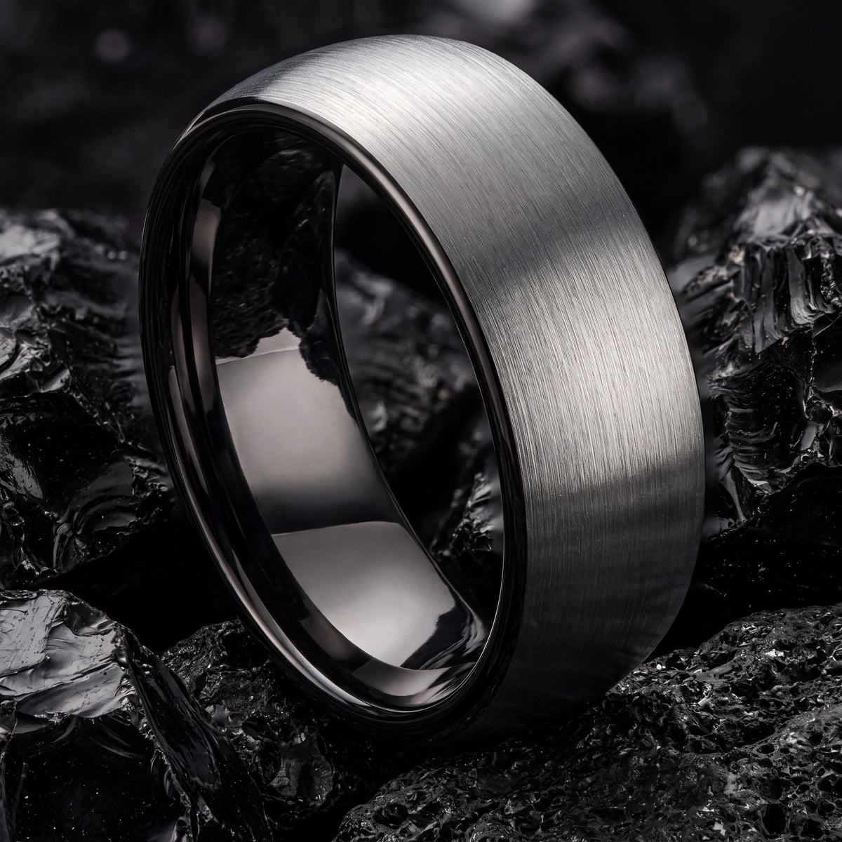 Wedding Ring,Mens Wedding Band Tungsten,Wedding Bands Set,Narrow Comfort Fit Wedding Band,Male Wedding Band Gunmetal 4Mm,Mens Silver Ring,10