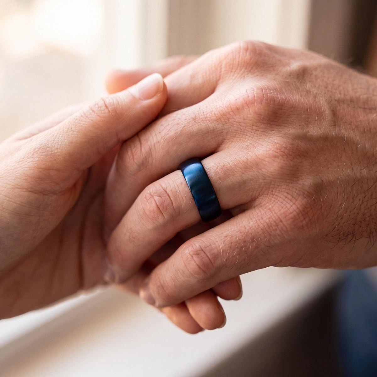 Tungsten Wedding Band,Mens Wedding Band Tungsten,Matching Wedding Bands His and Hers,Two Tone Wedding Band Set,Thin Blue Line,For,Gifts,Year