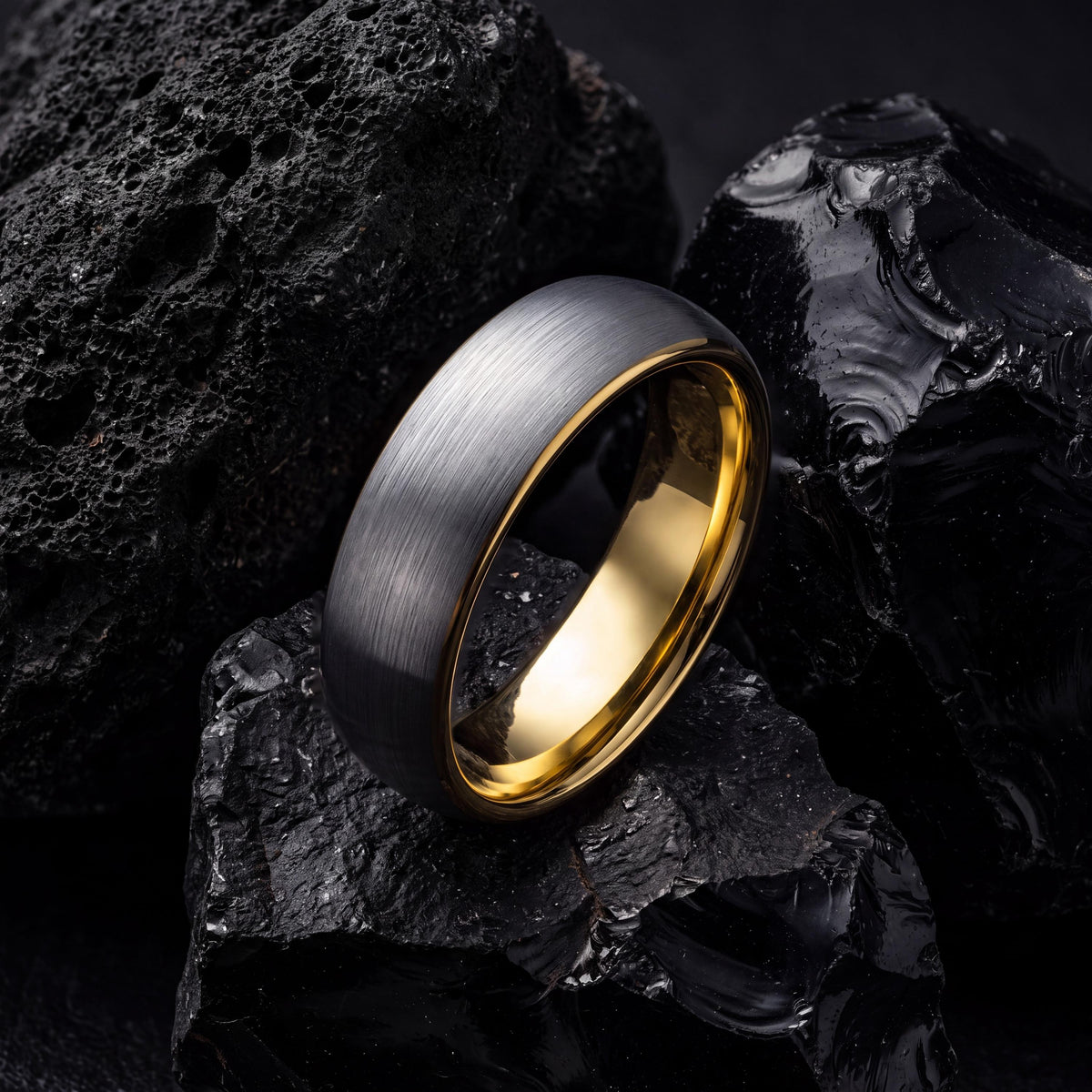 Silver Wedding Band For Women, Gold Tungsten Rings For Men, Personalized Gifts For Dad, Christmas Gifts For Him, 1 Year Anniversary Gifts