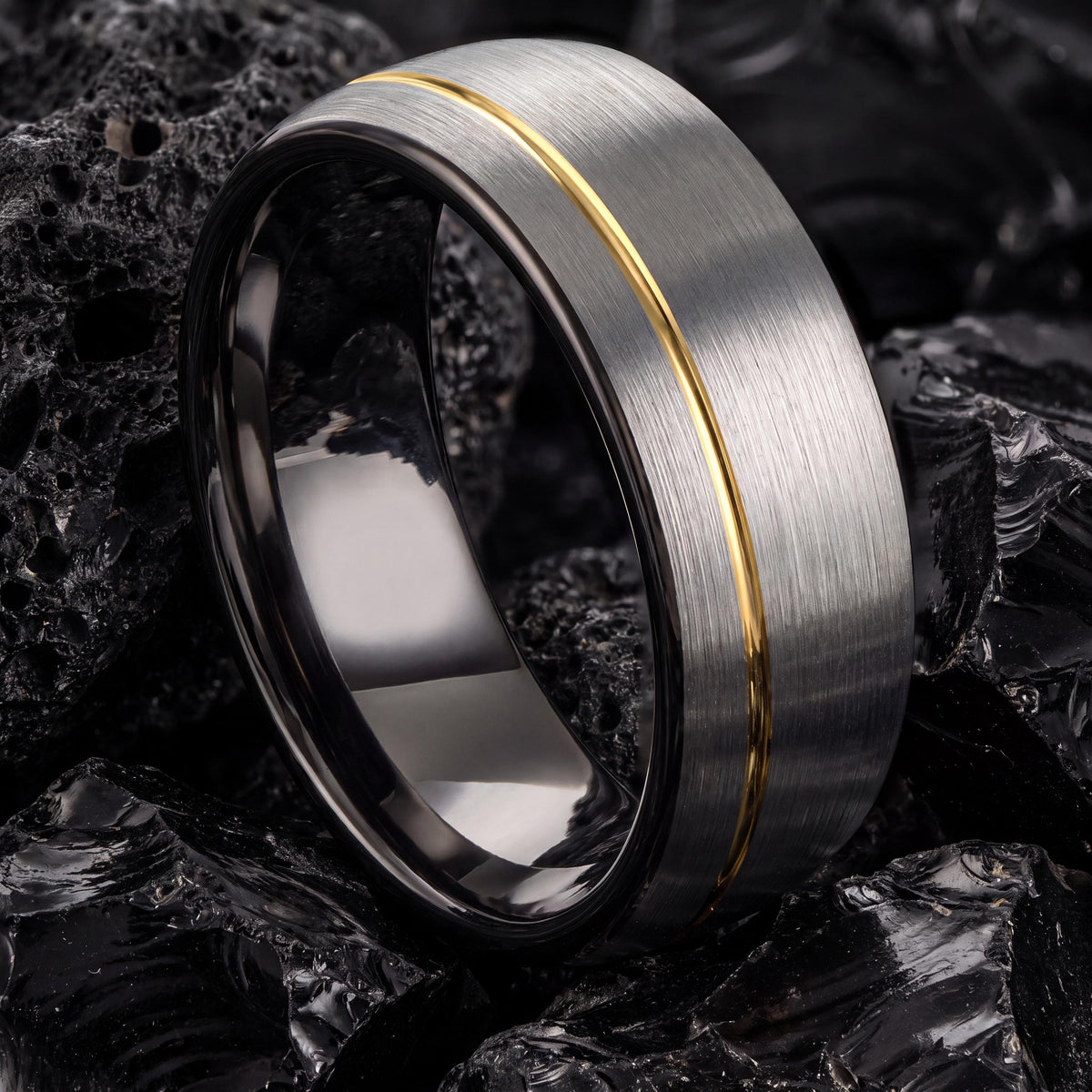 Wedding Ring,Tungsten Wedding Band,Womens Wedding Band,Tapered Wedding Band,Gunmetal,Gold Oval Engagement Ring,Handmade Jewelry Rings Silver