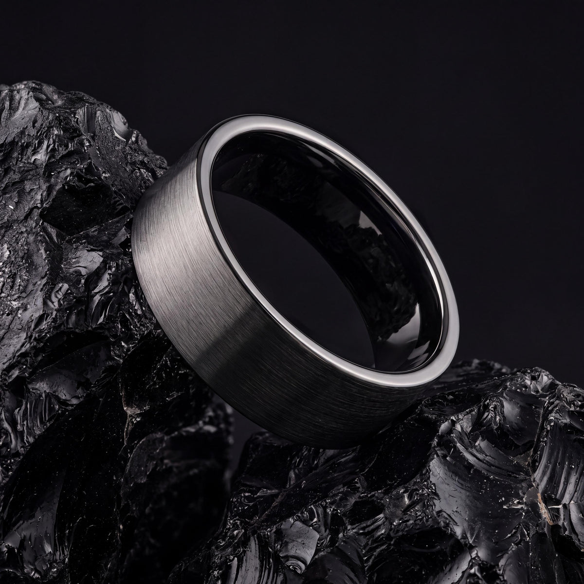 Wedding Bands,Mens Wedding Band Tungsten,Wedding Ring Set His and Hers,Wedding Band Set His and Hers Unique,Male Wedding Band Gunmetal 8mm,2