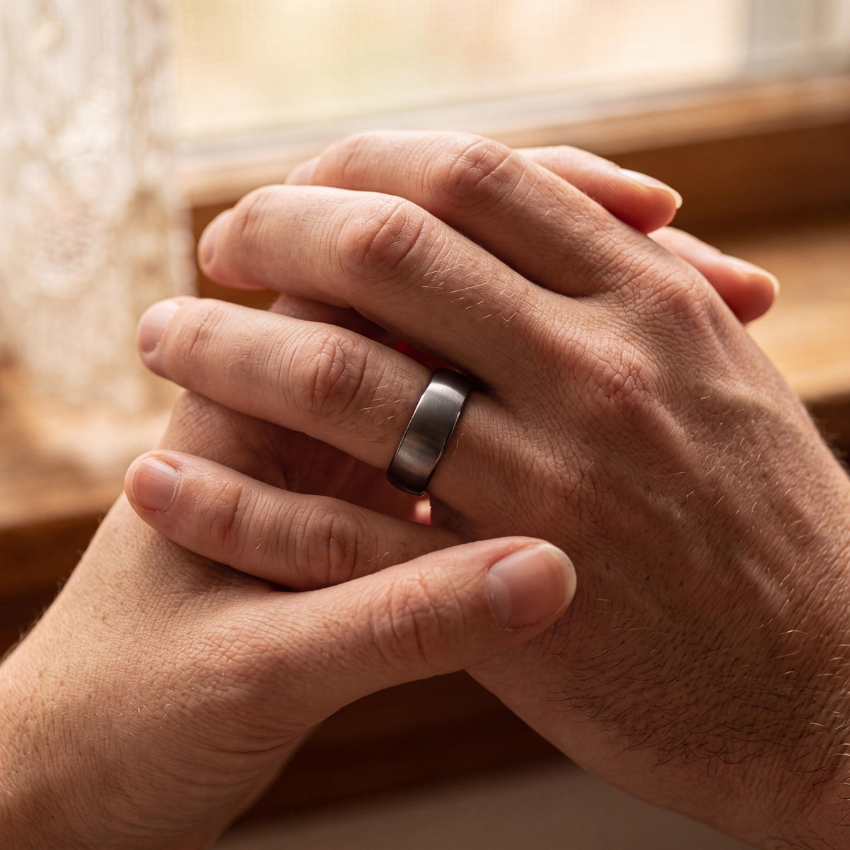 Mens Wedding Ring, Brushed Silver Tungsten Ring 4mm, Engagement Ring, Couple Promise Ring, Personalized Gifts for Her, Ring for Wife
