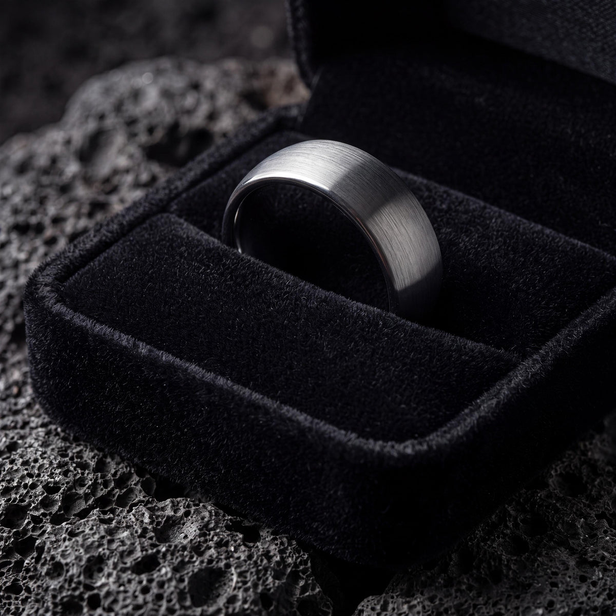 Mens Wedding Ring, Brushed Silver Tungsten Ring 4mm, Engagement Ring, Couple Promise Ring, Personalized Gifts for Her, Ring for Wife