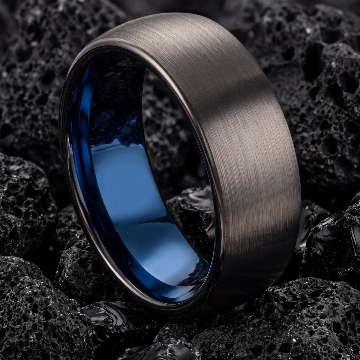 Tungsten Wedding Band,Tungsten Wedding Band,Wedding Wedding Bands,Wide Wedding Bands Women,Male Wedding Band Gunmetal 6mm,Mens Rings Blue,10