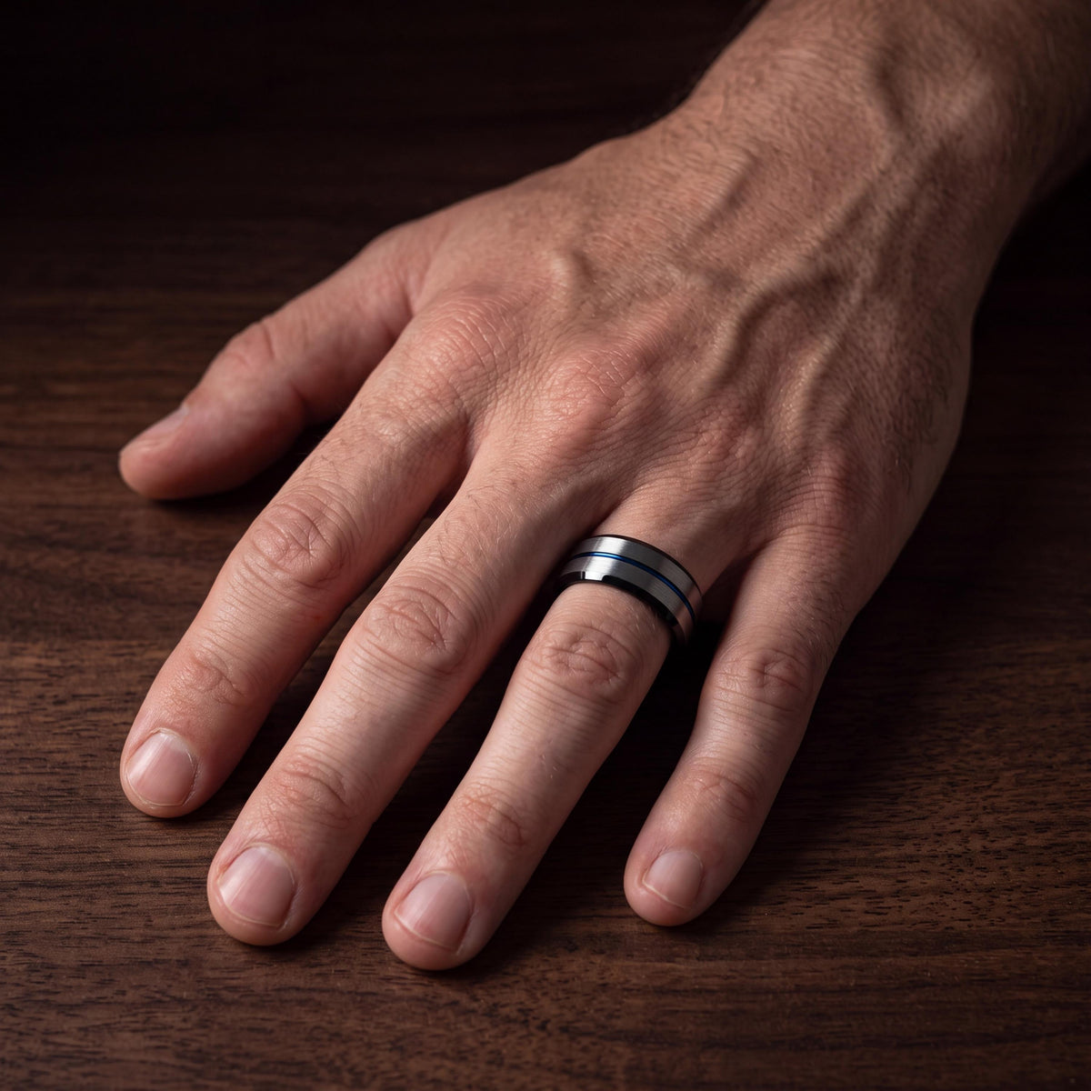 Mens Wedding Band Tungsten,Womens Wedding Bands,Mens Wedding Band Engraved,Initial Ring Silver,Black Mens Wedding Band,Dusty Blue Wedding,10
