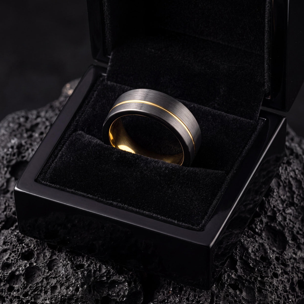 Wedding Bands,Mens Tungsten Wedding Band,Wedding Bands Women Unique,Women Wedding Band,Male Wedding Band Gunmetal 8mm,Mens Pinky Ring Gold,8