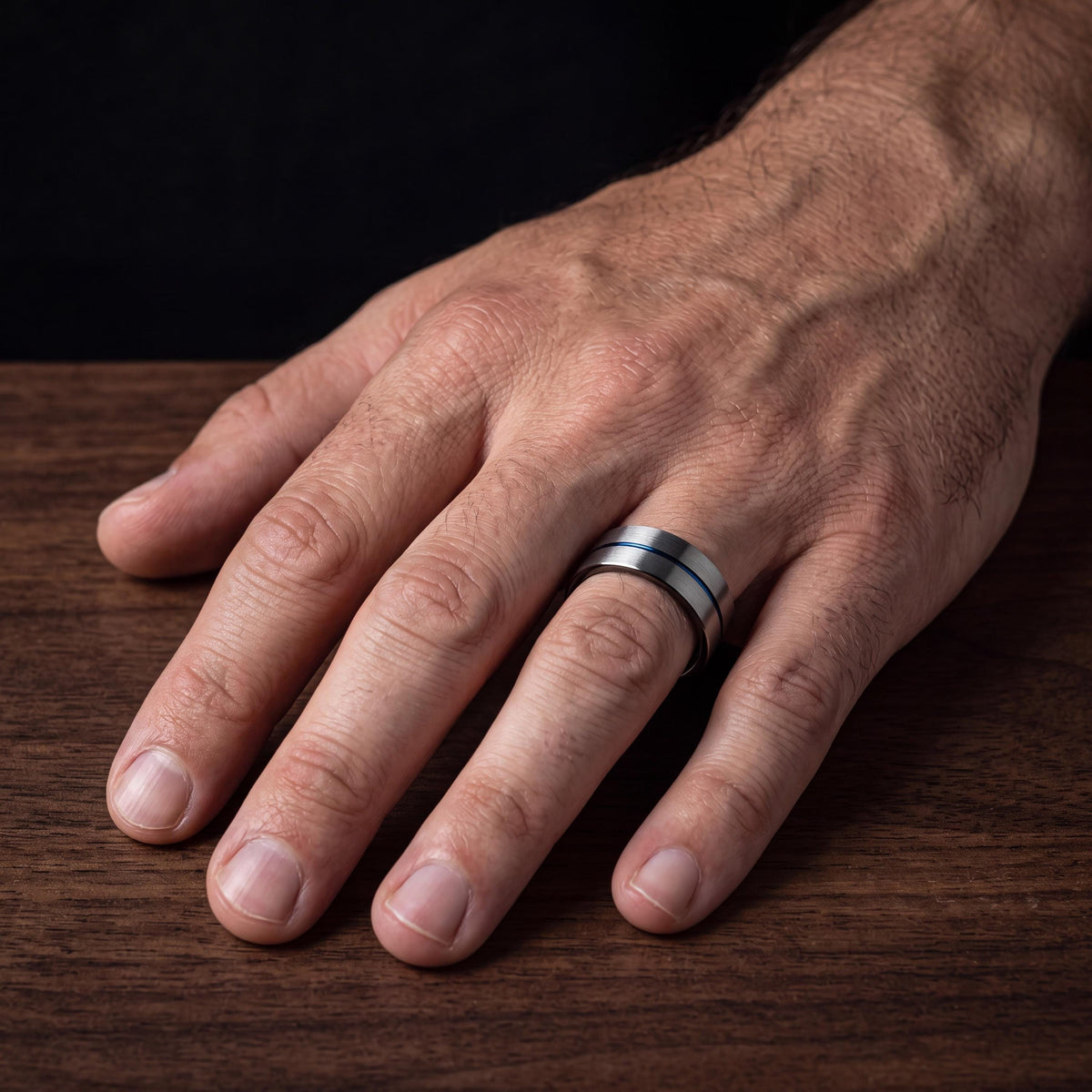 Mens Tungsten Wedding Band,Womens Wedding Bands,Wedding Rings Sets His and Hers,Gunmetal Men Wedding Band,Silver Couples Rings,Royal Blue,10