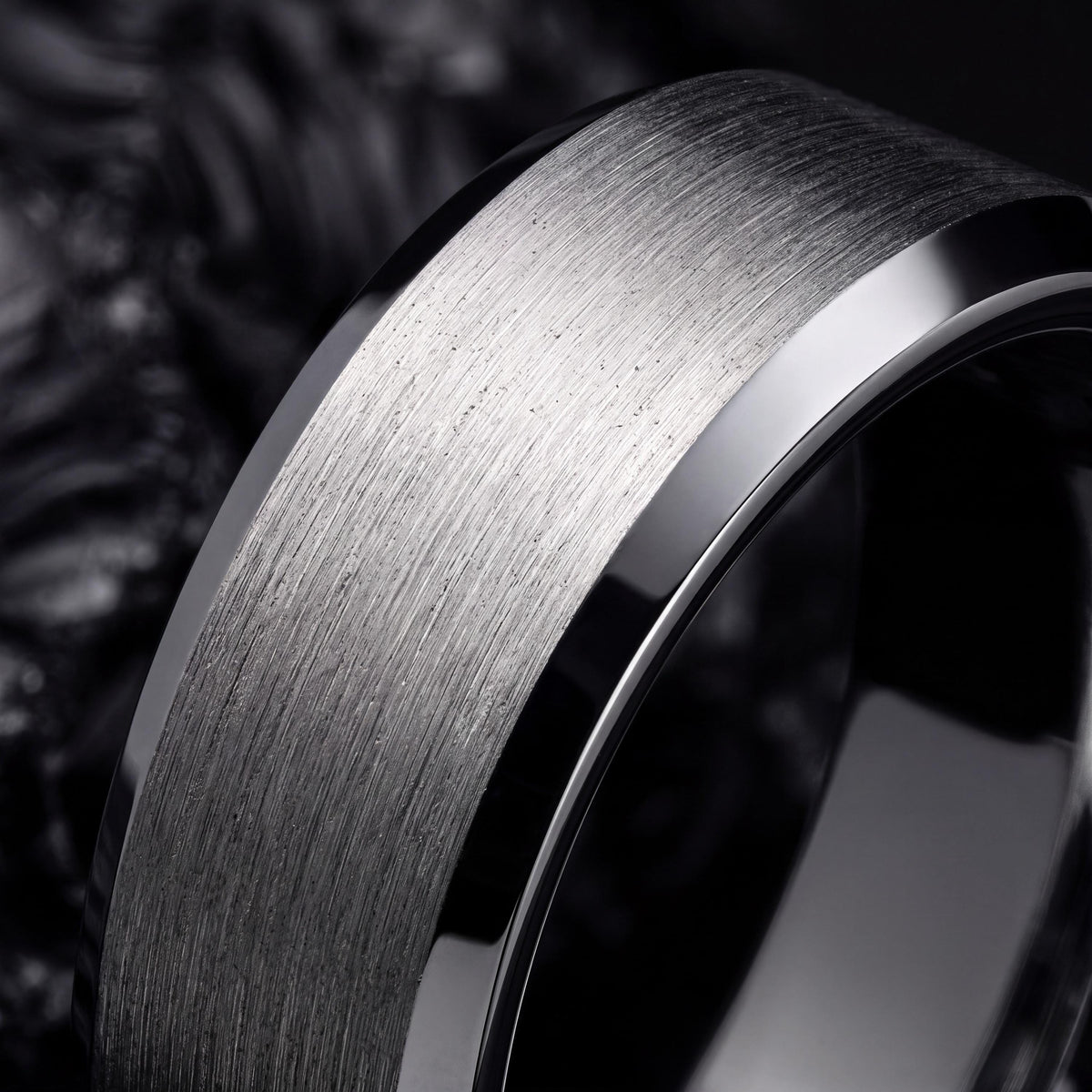 Mens Wedding Band Silver | Gray Tungsten Ring Men | Anniversary Gift For Girlfriend | Couple Ring Set | Engagement Gift | Thank You Gift