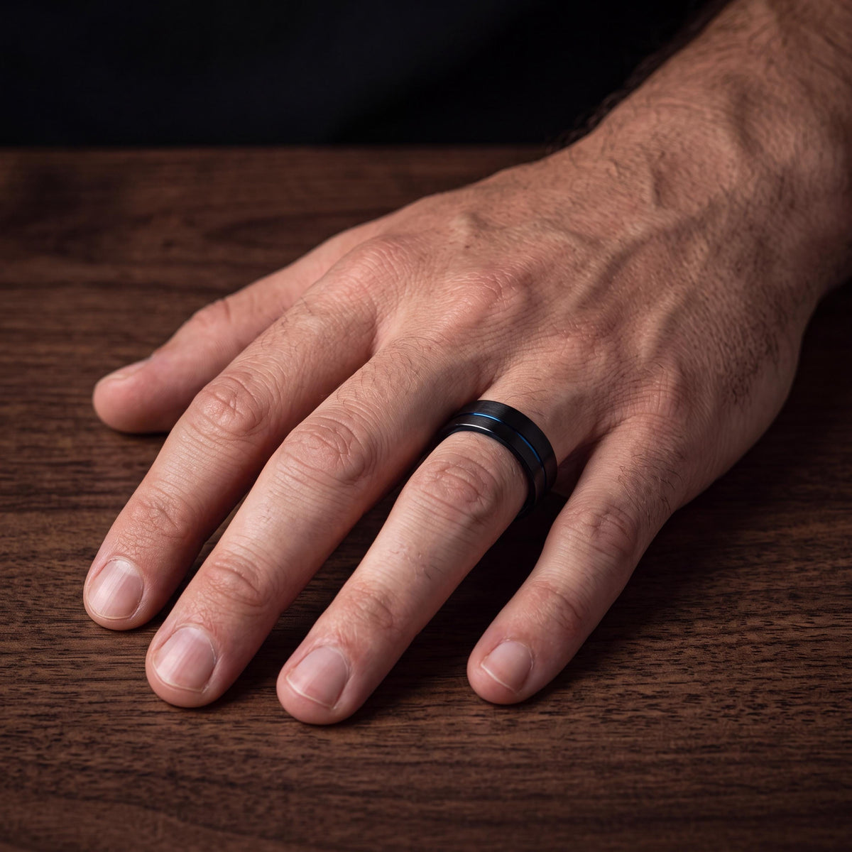Wedding Ring,Mens Wedding Band Tungsten,Unique Mens Wedding Band,Mens Wedding Ring Unique,Mens Wedding Band Black,Dainty Blue Ring Stackable