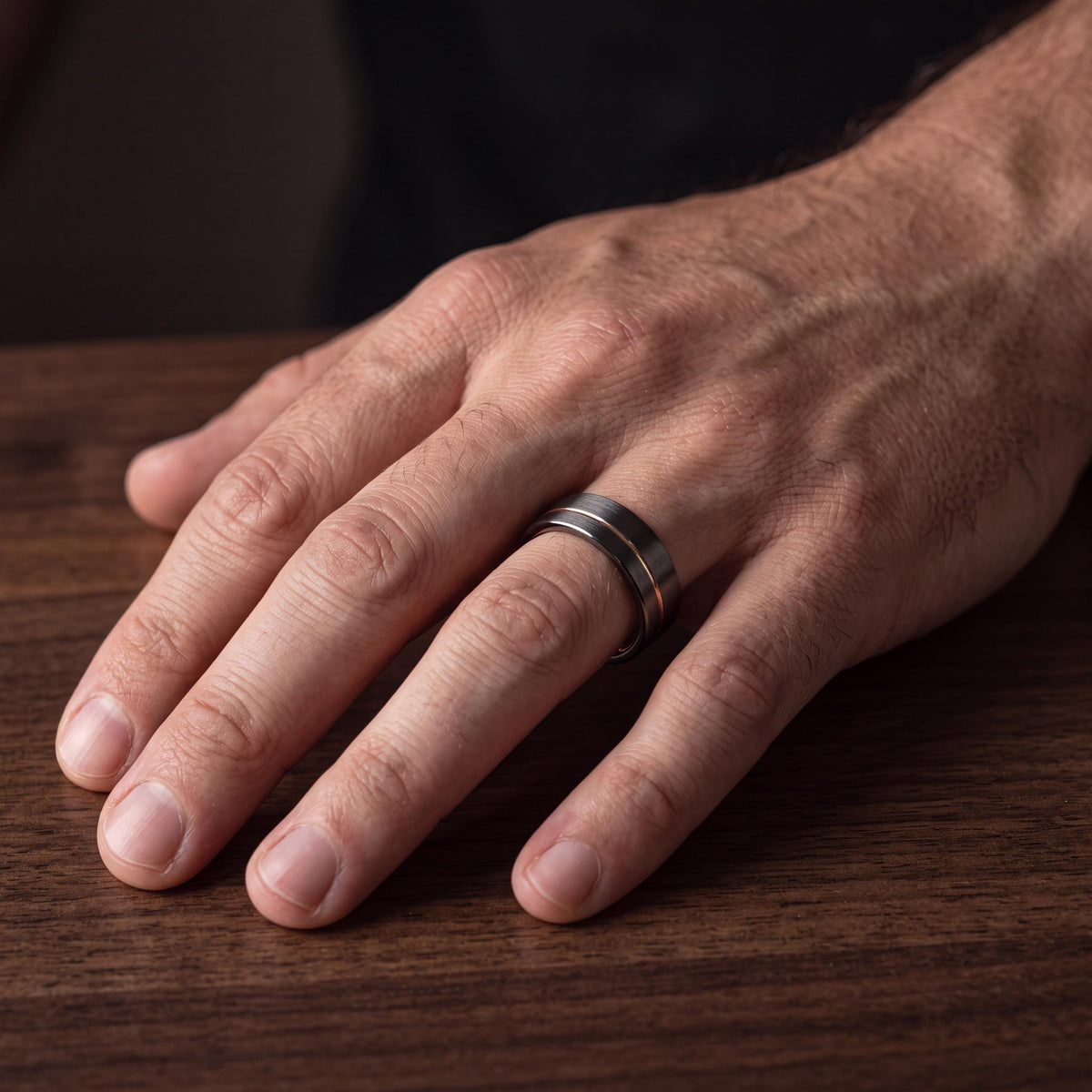 Tungsten Wedding Band,Mens Wedding Band Tungsten,Wedding Band Set,Wedding Rings Men,Male Wedding Band Gunmetal 8mm,Rose Gold Wedding Band,10