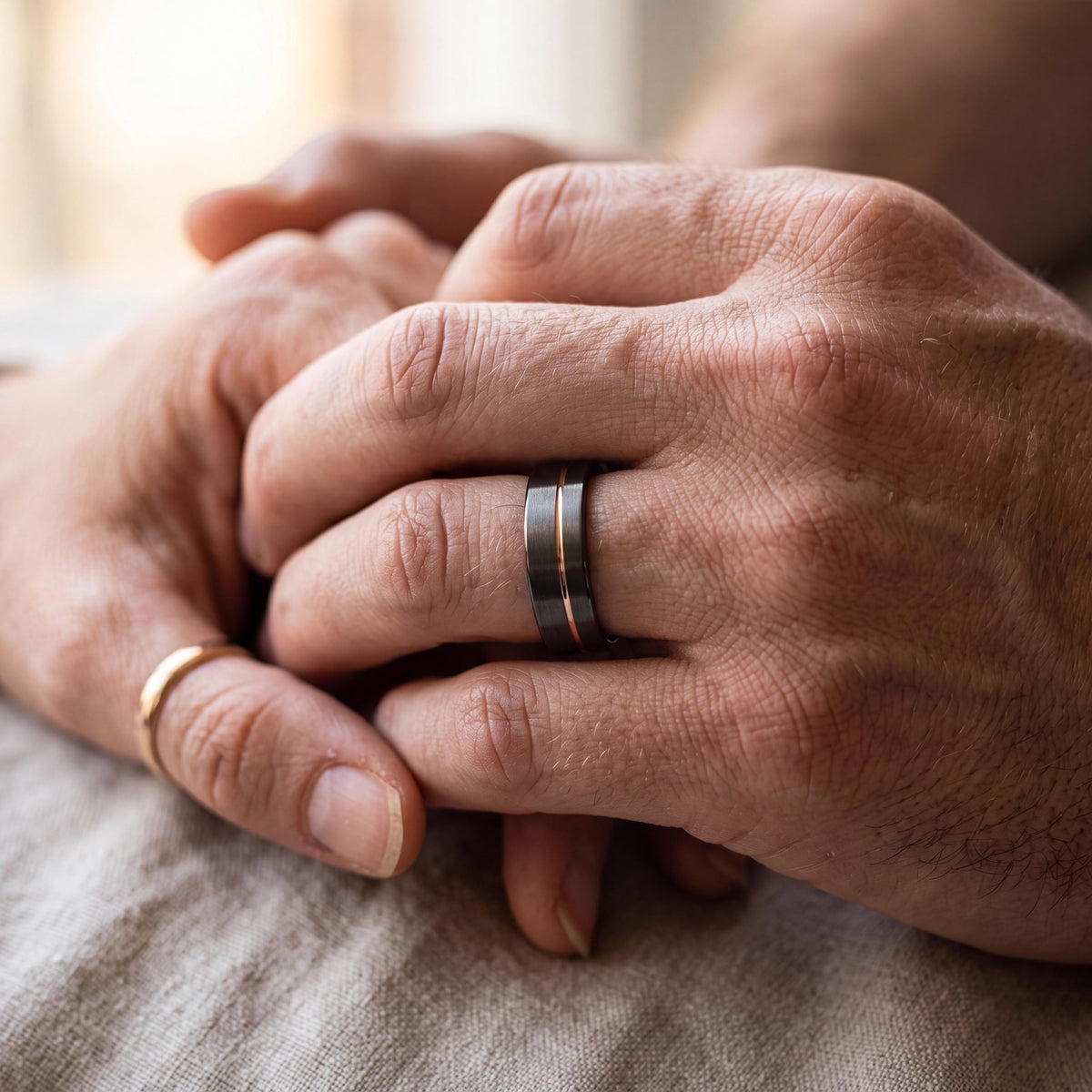 Tungsten Wedding Band,Tungsten Wedding Band,Unique Wedding Band,Thin Wedding Band,Gunmetal Men Wedding Band,Female Rose Gold Wedding Band,10