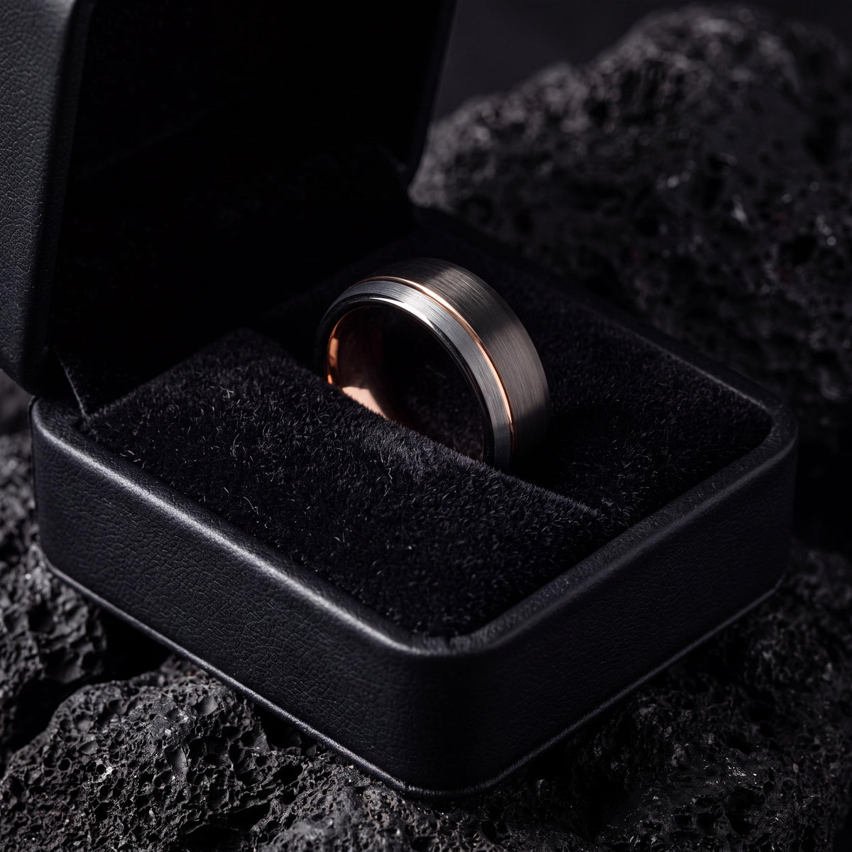 Wedding Bands,Mens Tungsten Wedding Band,Wedding Ring Set His and Hers,8Mm Wedding Band,Male Wedding Band Gunmetal 8mm,Silver Ring Mens,Rose