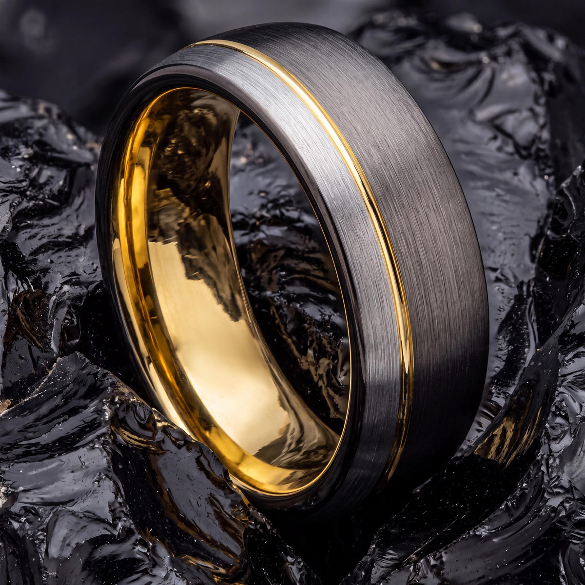 Tungsten Wedding Band,Mens Tungsten Wedding Band,Wedding Rings,6Mm Wedding Band,Male Wedding Band Gunmetal 6mm,Frienship Gold Rings,Silver,8