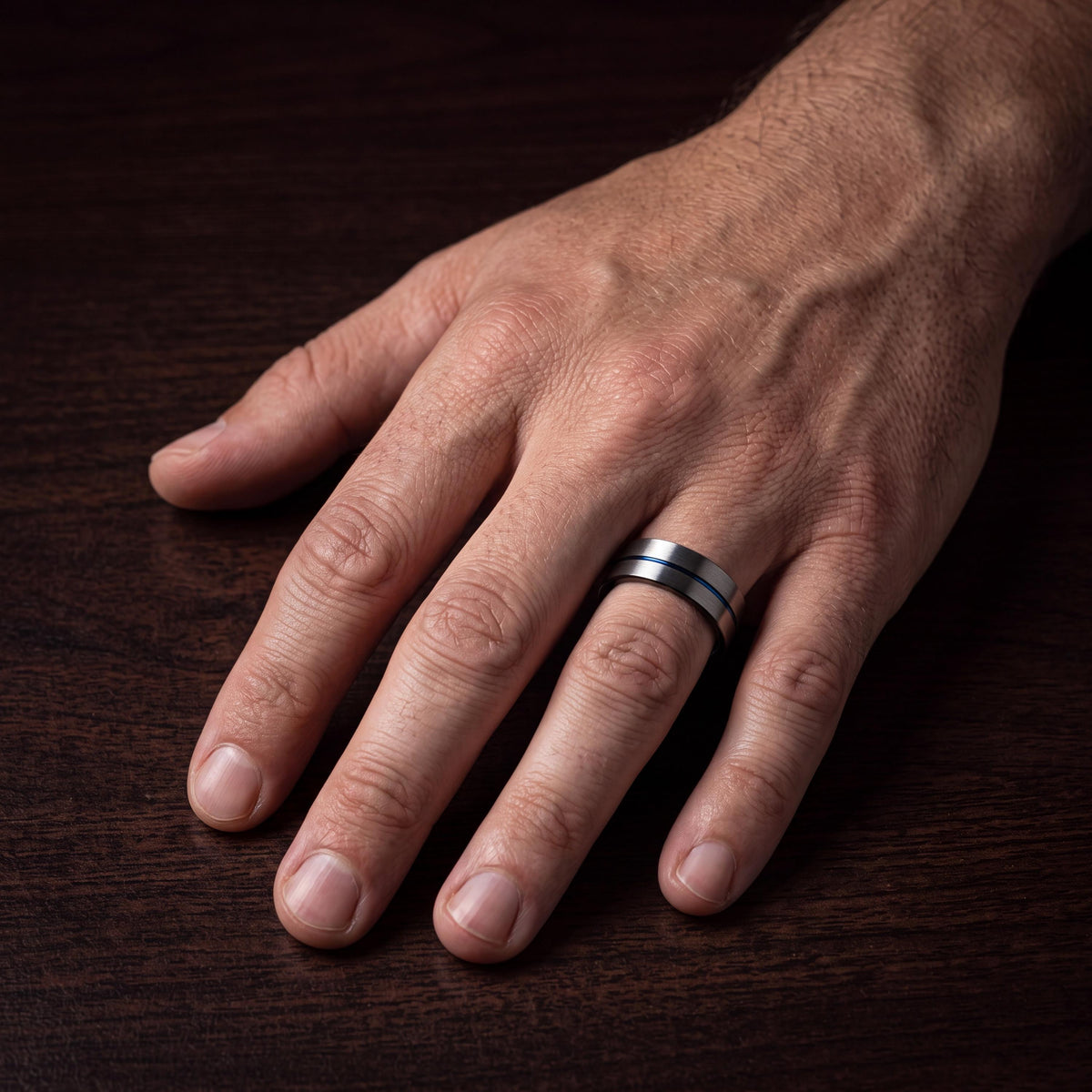 Wedding Band,Mens Wedding Band Tungsten,Mens Wedding Bands,Wedding Band Tungsten Carbide,Gunmetal Men Wedding Band,Silver Mens Rings,Blue,10