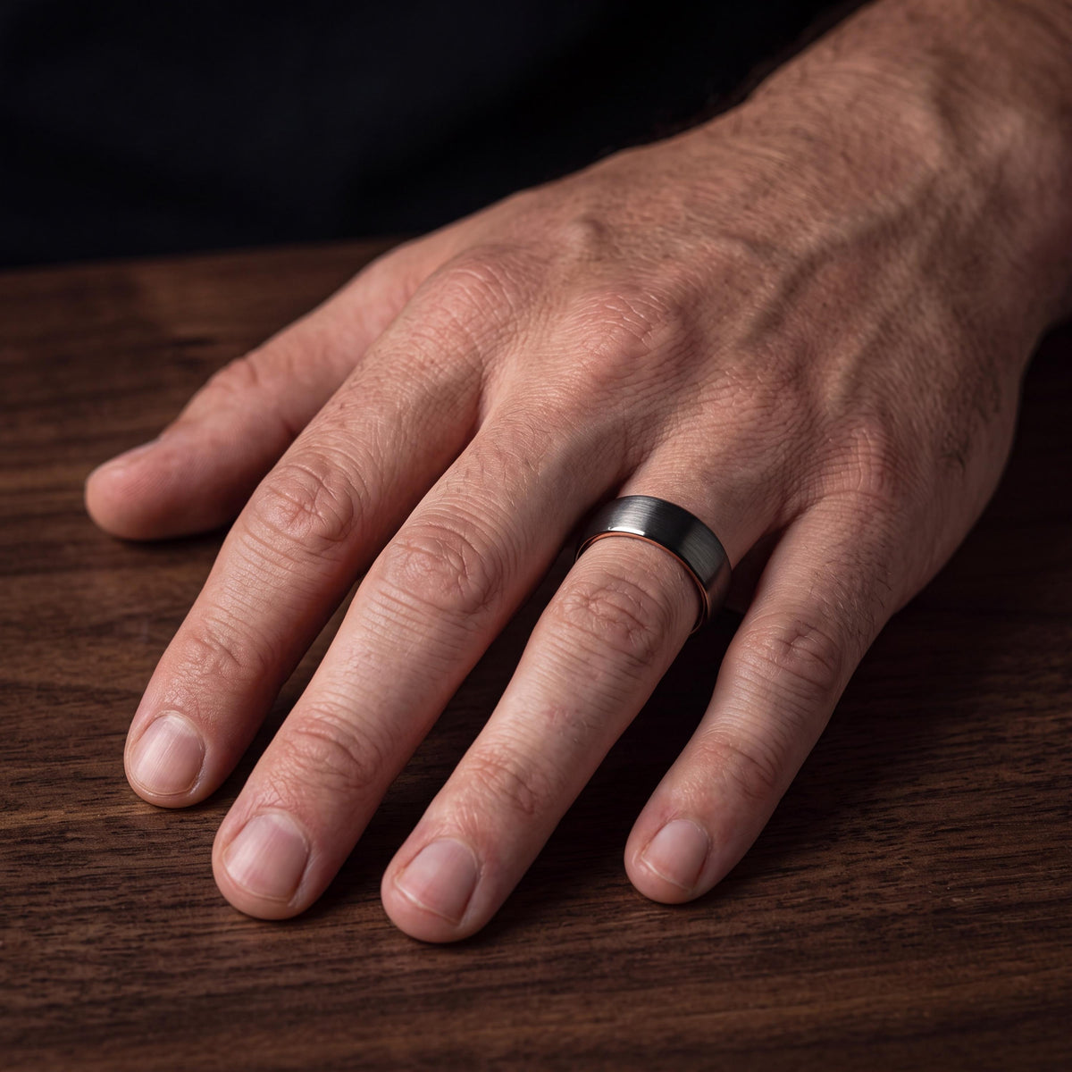 Mens Wedding Band,Mens Tungsten Wedding Band,Curved Wedding Band,Womans Wedding Band Ring,Male Wedding Band Gunmetal 6mm,Rose Wedding Band,8