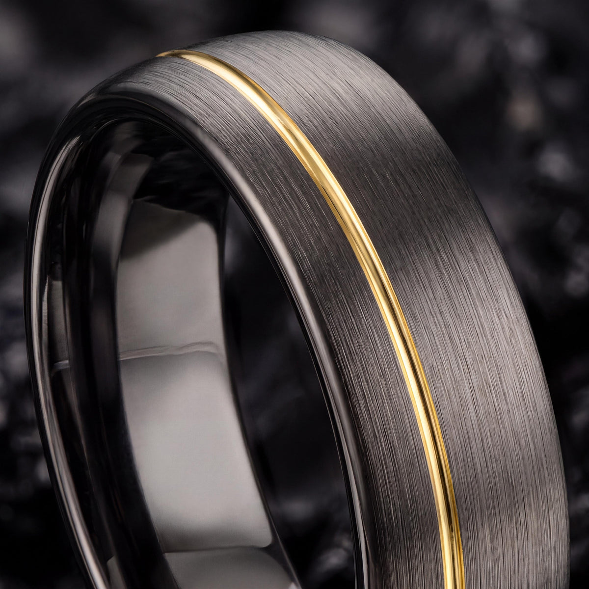 Mens Wedding Band,Mens Tungsten Wedding Band,Matching Wedding Bands,25Th Wedding Anniversary Ring,Gunmetal Men Wedding Band,18K Gold Rings,8