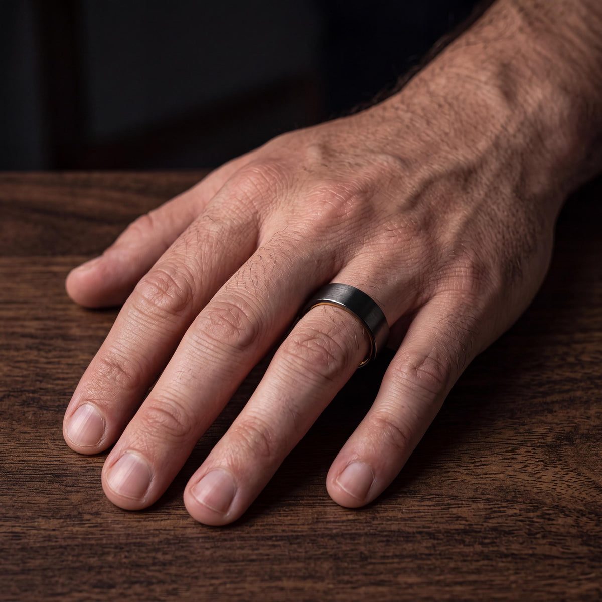Wedding Bands,Mens Wedding Band Tungsten,Wedding Band Set His and Hers,Wedding Band Tungsten Carbide,Gunmetal Men Wedding Band,Gold Band 18K