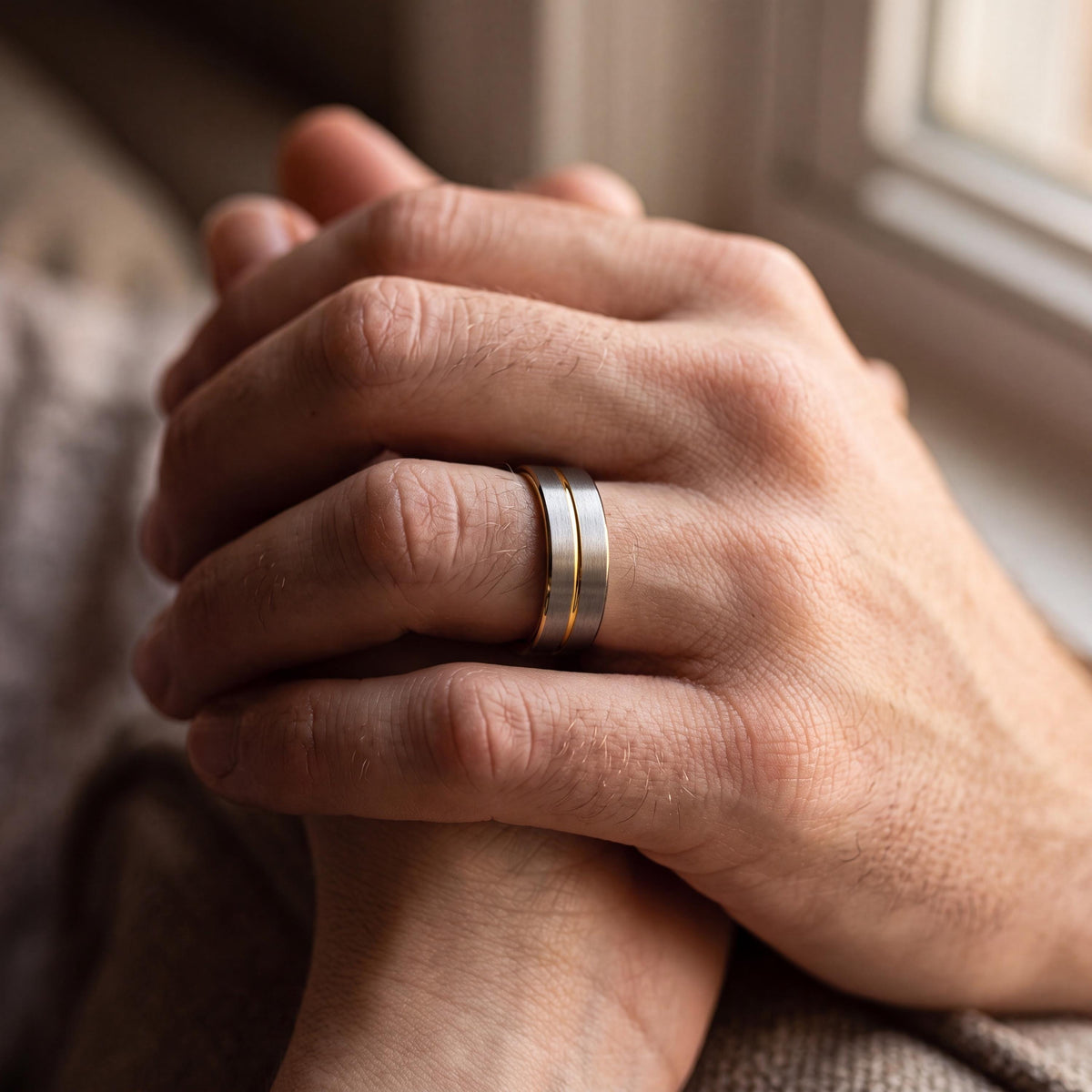 Tungsten Wedding Band,Mens Wedding Band Tungsten,Men Wedding Ring,Man Wedding Bands,Gold Stackable Rings,Wide Silver Ring,Mens Rings Black,8