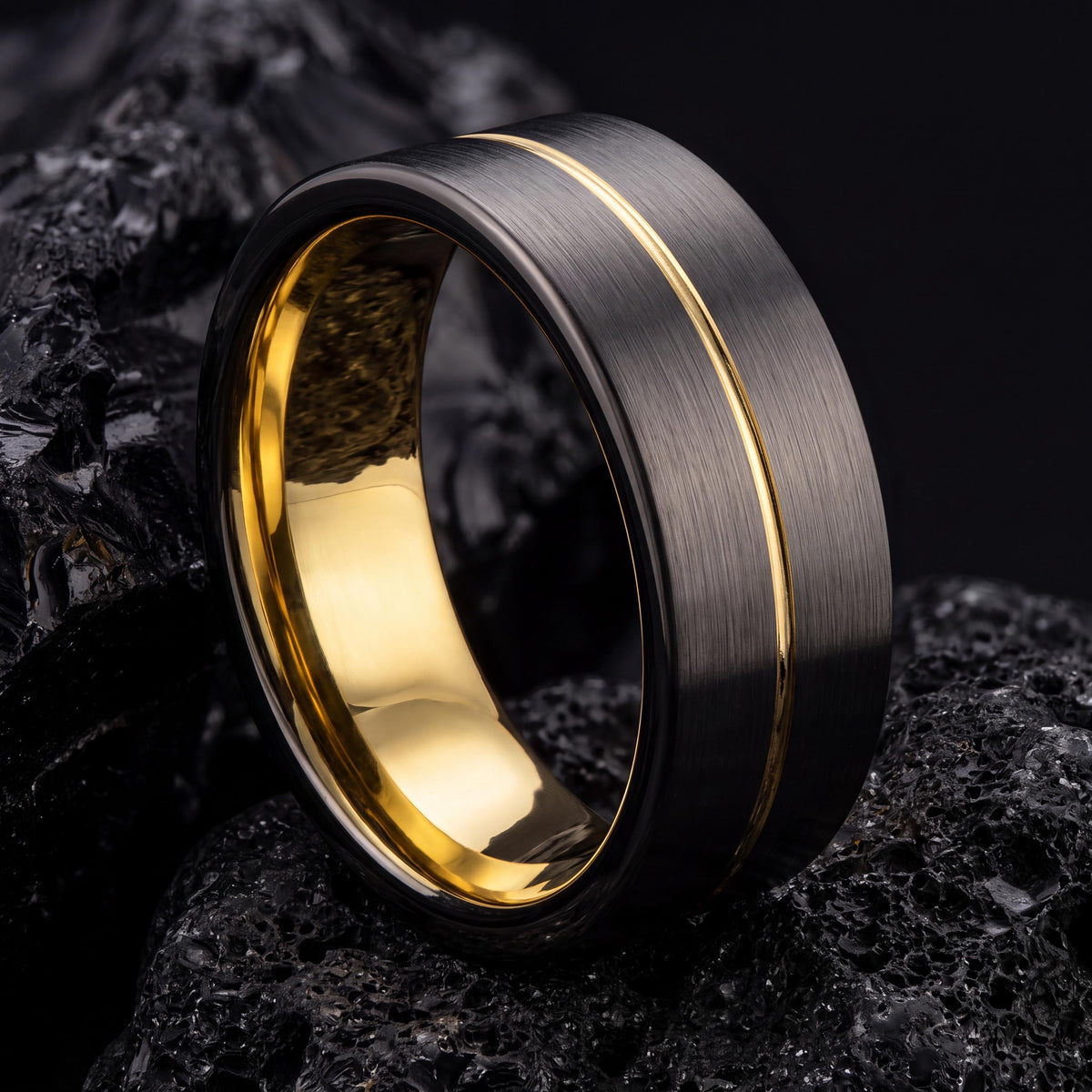 Mens Tungsten Wedding Band,Wedding Engagement Rings,Wedding Bands Set His and Hers,Male Wedding Band Gunmetal 4mm,Gold Wedding Band Women,10