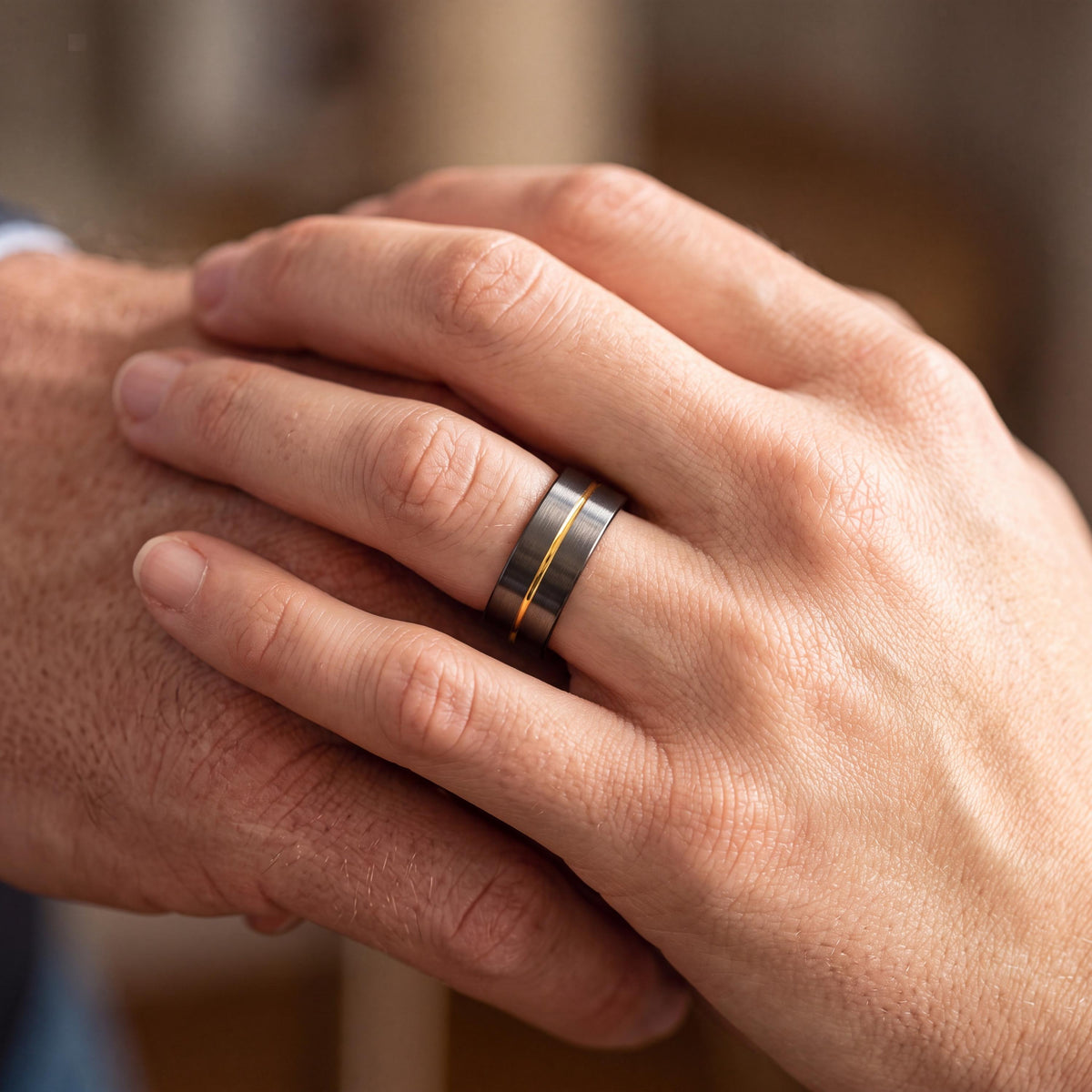 Mens Tungsten Wedding Band,Wedding Engagement Rings,Wedding Bands Set His and Hers,Male Wedding Band Gunmetal 4mm,Gold Wedding Band Women,10