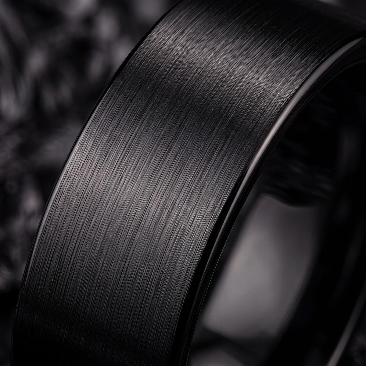 Flat Cut Tungsten Ring, Black Wedding Band Tungsten Ring, Anniversary Matching Ring, Birthday Gift For Him, Gifts For Women, Christmas Gift