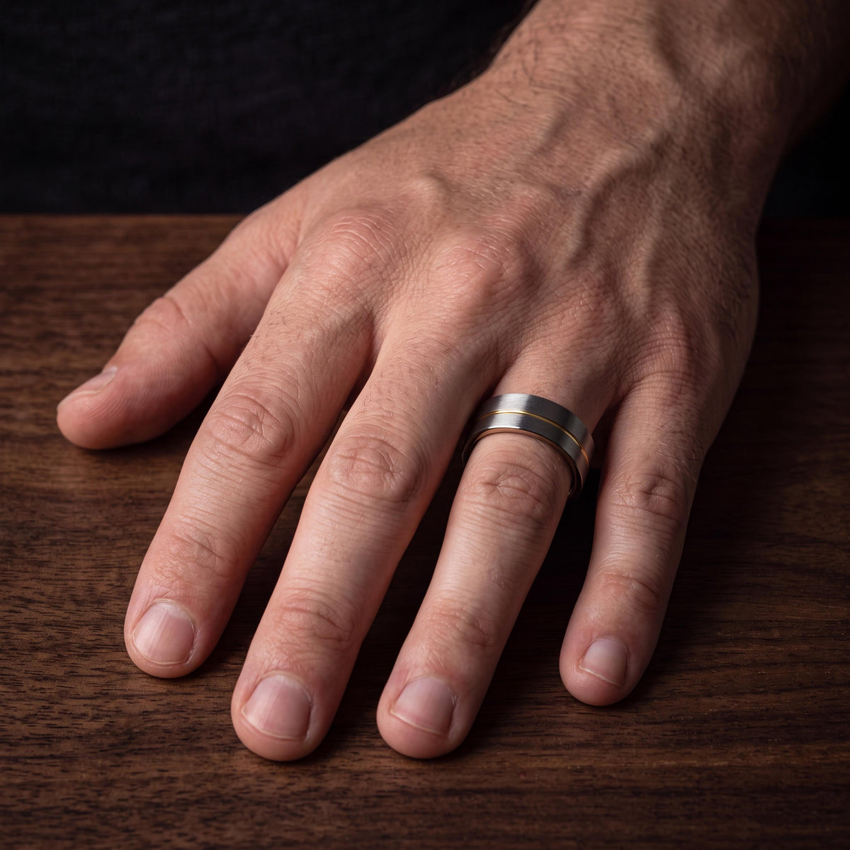 Mens Wedding Band Tungsten,Unique Mens Wedding Band,His and Her Wedding Bands,Gunmetal,Dainty Gold Rings 18K,Handmade Jewelry Rings Silver,8