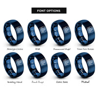font options for inside engraving on blue 0b101010 rings