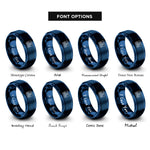 font options for inside engraving on blue 0b101010 rings