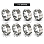 font options for inside engraving on grey 1 rings