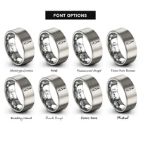 font options for inside engraving on grey 1 rings