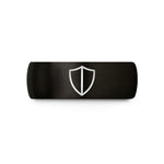 best presents for him – black tungsten binary shield wedding band
