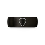 personalized presents for couples – black tungsten guitar pick wedding band