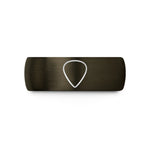 unique present ideas her – gunmetal & black tungsten guitar pick wedding band