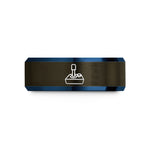 best presents for gamers – gunmetal & blue tungsten retro joystick wedding band
