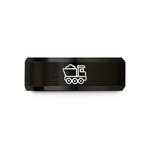 unique ideas for couples – black tungsten coal tender wedding band