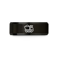 unique ideas for couples – black tungsten coal tender wedding band