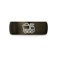 special keepsakes for her – gunmetal & black tungsten coal tender wedding band