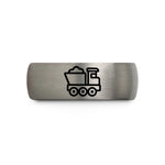 unique ideas for couples – gunmetal & grey tungsten coal tender wedding band