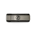 unique presents for couples – black & grey tungsten dynamic marking wedding band