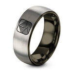 1 Year Gift Anniversaries for Girlfriends – gunmetal & silver tungsten hill knoll contours ring