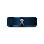 special presents for partners – black & blue tungsten theodolite wedding band